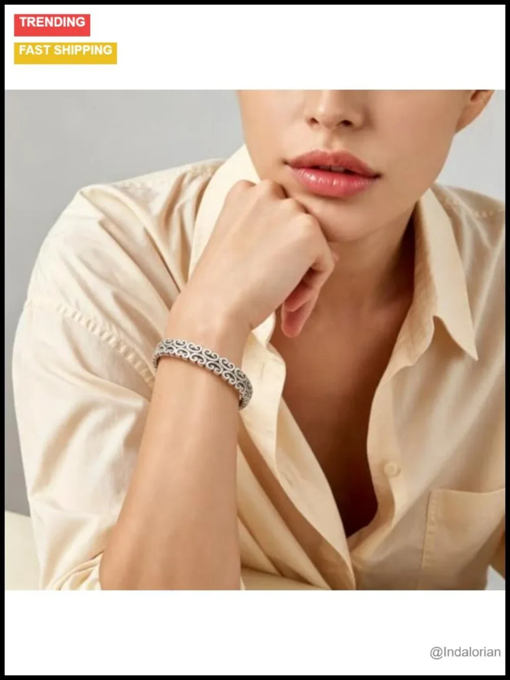 Sterling Silver Adjustable Open Cuff Bracelet Stackable for Women